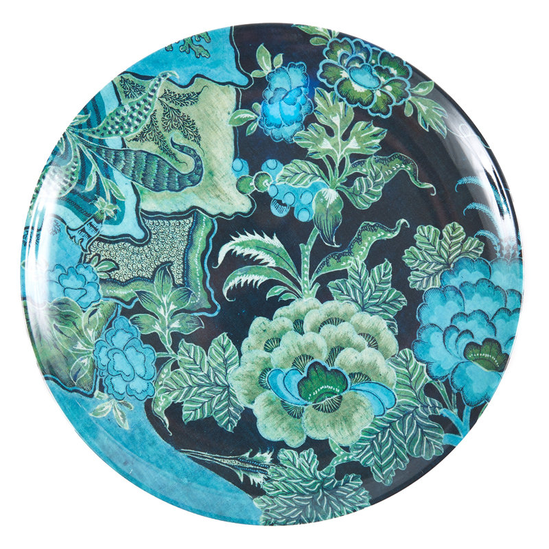 Ensemble de 4 assiettes à dîner bleues Palampore