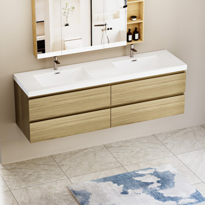 72" Floating Bathroom Vanity With Sink