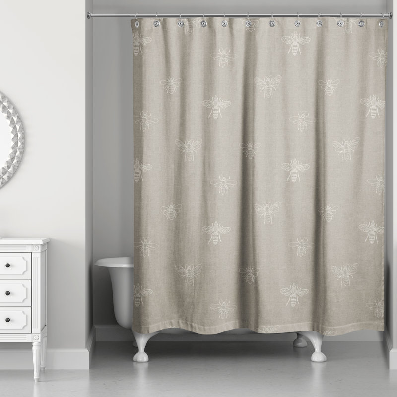 Rideau de douche simple abstrait, Brun