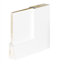 Dalle de porte persienne blanche en bois massif lisse-106633325