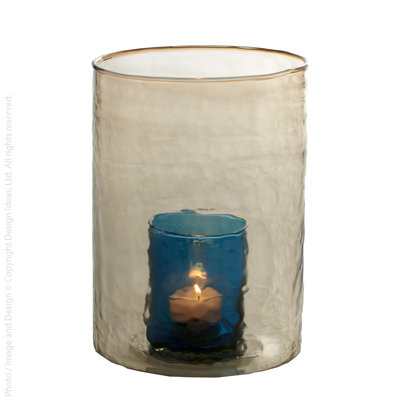 Glass Rippled Votive Holder