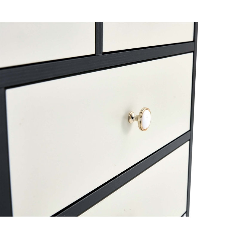 Commode 9 tiroirs, Noir