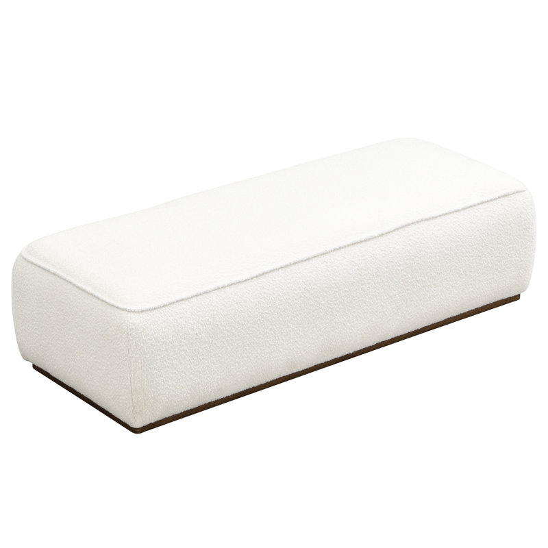 Repose-pieds granuleux beige confortable de 52 pouces, caractéristique du tissu distinctif pour la décoration intérieure, utilisation polyvalente dans différentes zones de vie, assise confortable et structure solide, caractéristique unique, usage multiple