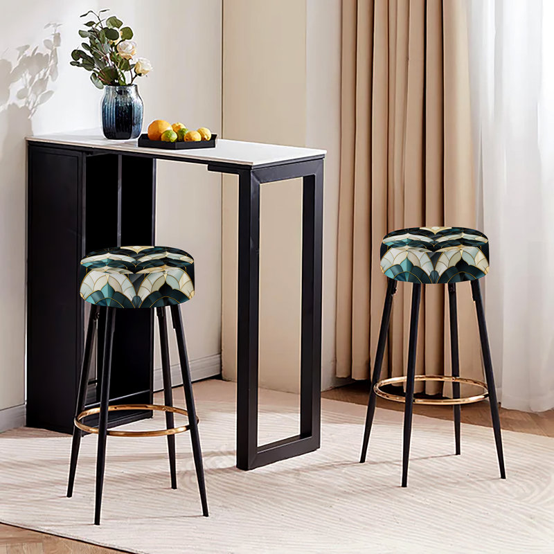 Ensemble de 2 tabourets de bar en marbre Tsamis