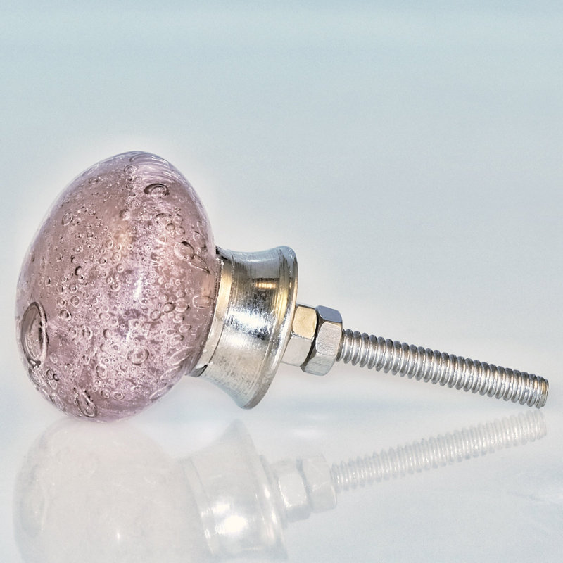 Bouton de verre à bulles (ensemble de 4) , Mauve