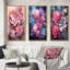 «Pink Cream Succulent Resilience», 3 pièces sur toile-153324703-153324678