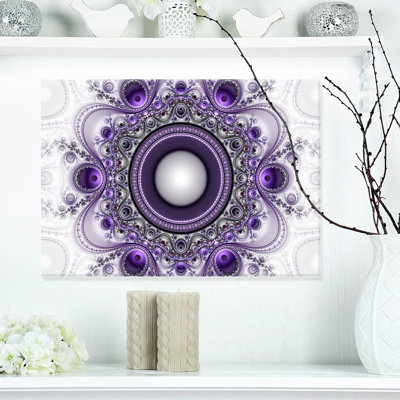 « mauve à motif fractal avec cercles », impression
