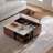 Solid wood travertine rock plate coffee table
