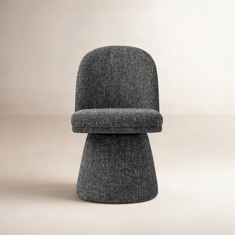 Chaise d'appoint de salle à manger pivotante à 360 ° Essex, Noir