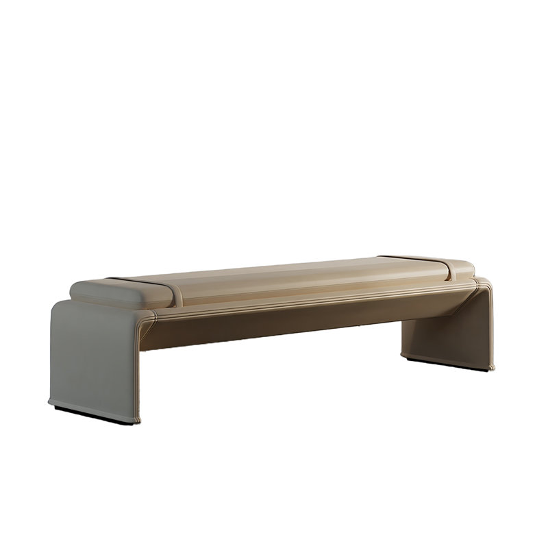 Lauriann Leather Match Upholstered Bench, 16.92" H x 59.05" W x 19.68" D, Off White