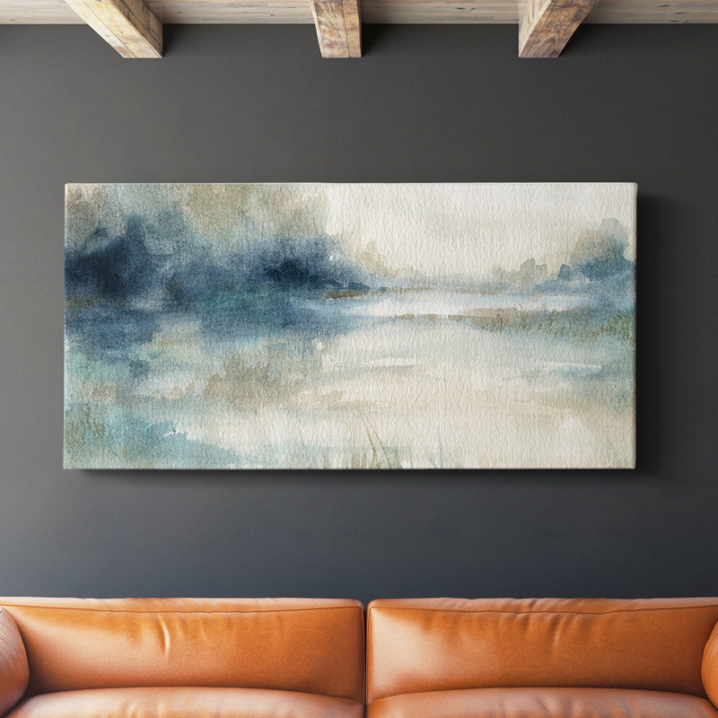 Still Still Waters II - Toile tendue avec châssis - Prêt à accrocher, H 20 po x l 40 po