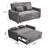 164cm W  Convertible Sofa Bed with 2 Pillows in Grey