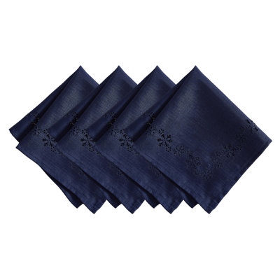 Sulayman Snowflake Laser Cut Napkins, Set of 4, 17"x17"
