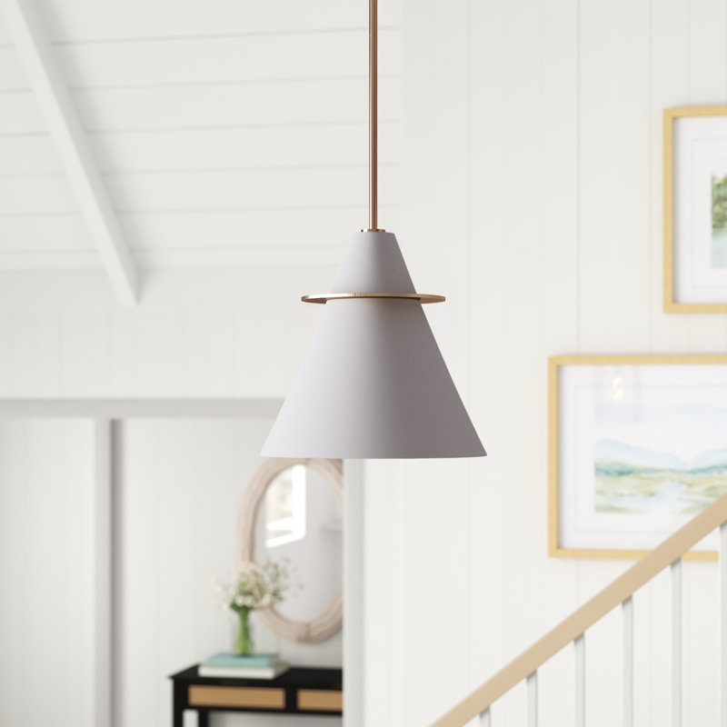 Salem 1 - Light Brass Single Pendant, 57.25" H x 7" W x 7" D