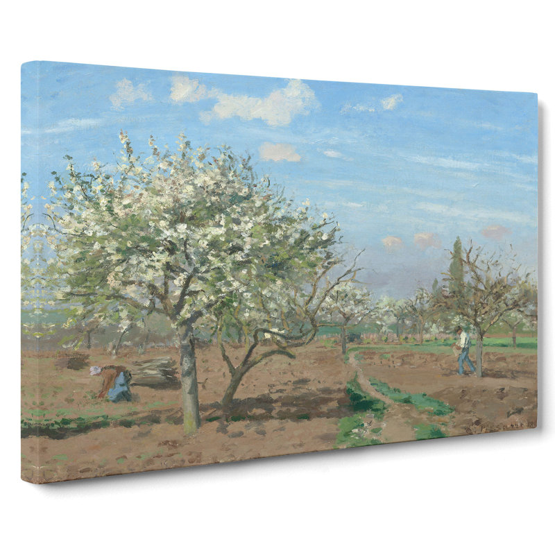 Orchard In Bloom by Camille Pissarro - Wrapped Canvas Painting, 35cm H x 50cm W x 3cm D