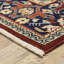 Tapis de couloir oriental bleu et rouge tissé à la machine 2 pi x 10 pi avec frange