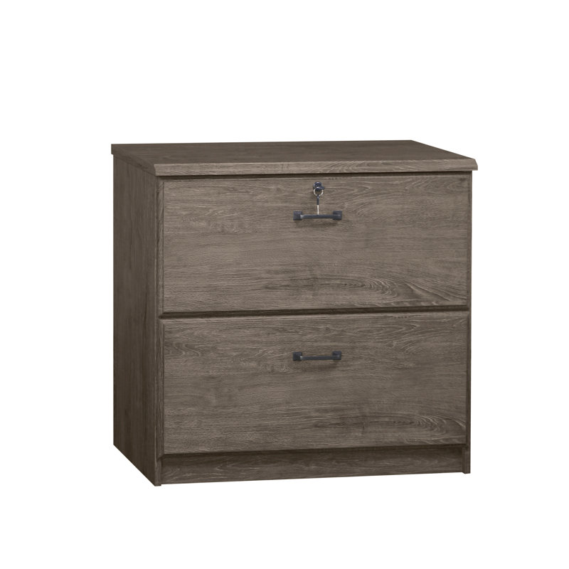 Summy 30.3'' Wide 2 -Drawer File Cabinet, Gray Oak