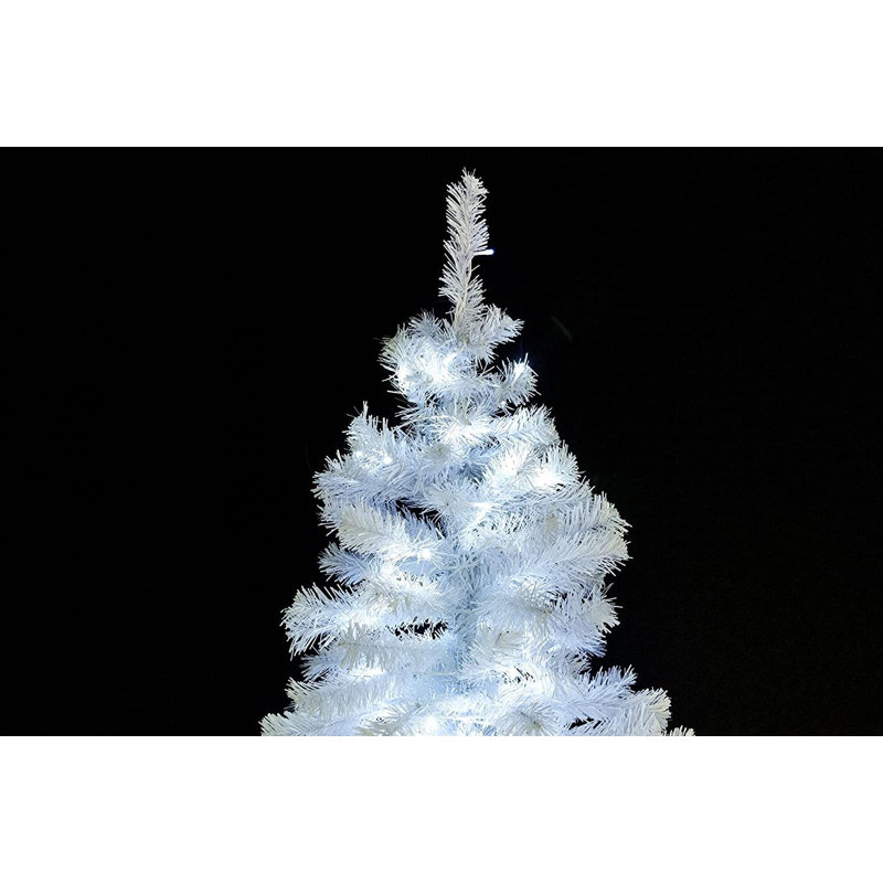 5ft & 12ft Pre-Lit Black Alaskan Pine Christmas Trees with Warm White LEDs, 12 ft.