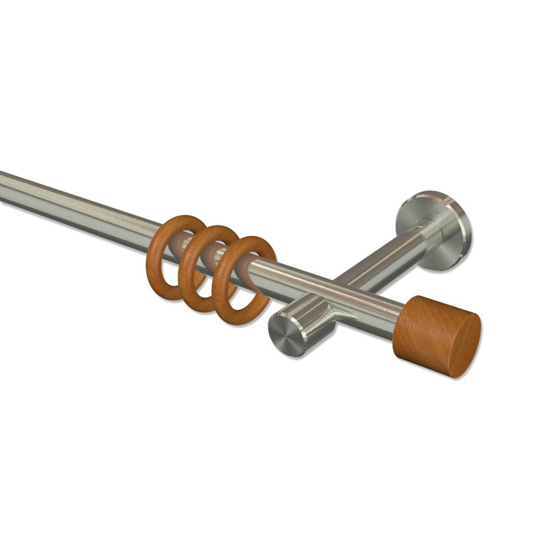 Bertram Curtain Pole Set, 5cm H x 420cm W x 11cm D