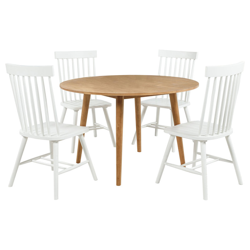Ensemble de table de salle à manger 5 pièces Palladino, Blanc