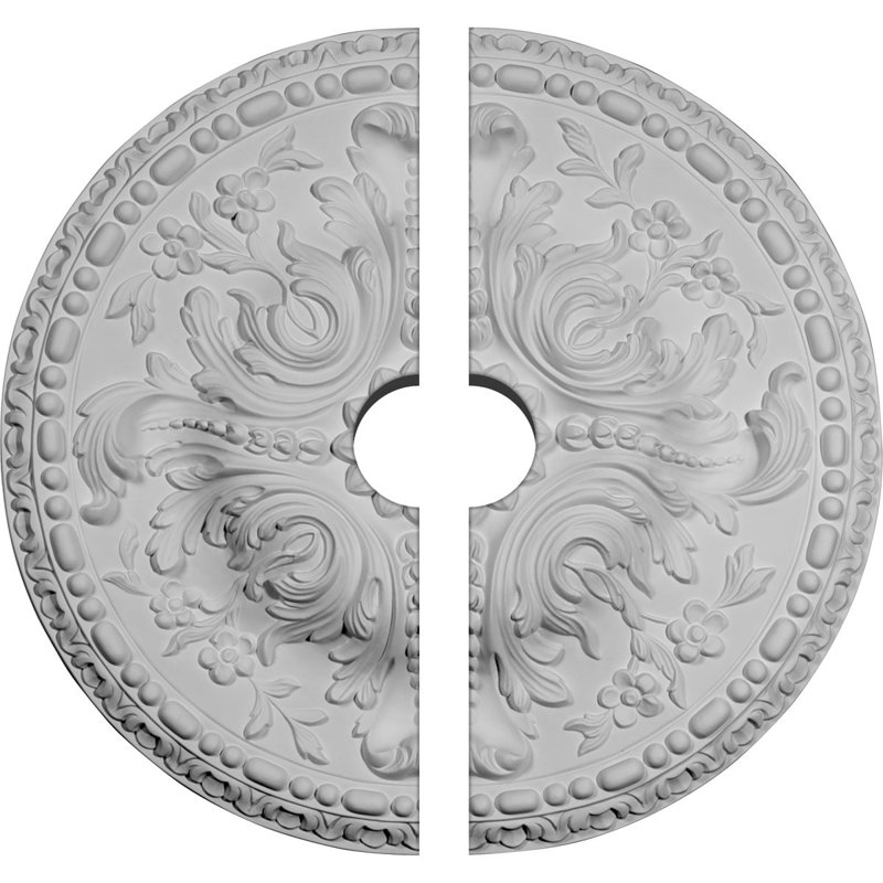 Médaillon de plafond H 19,63 po x l 19,63 po x P 0,75 po Amelia