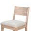 Ensemble de 2 chaises à hauteur de comptoir Casy, coussin gris, bois massif brun naturel