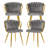 Byers Velvet Dining Chairs Set of 4, Woven Upholstered Side Chairs with Metal Legs, Modern Accent Leisure Chairs Kitchen & Dining Room Chairs for Bedroom Living Room-1409986904-1409986907