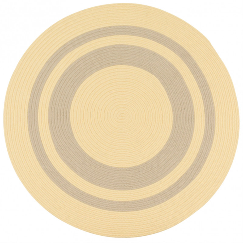 Tapis intérieur / extérieur Don - jaune, Rond 4 pi