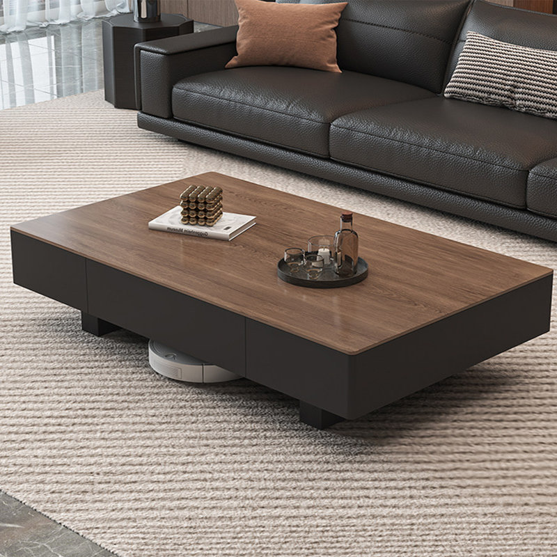 Table basse Modern, H 16,5 po x L 63 po x l 31,5 po, Noir