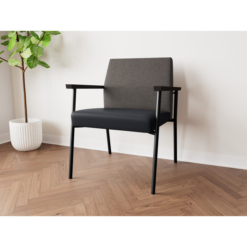 Lesro Chaise d'invité Mystic, Archetype fumée Modena noir, Noir