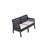 Stylish Garden 2-Seat Sofa, Anthracite Color, 49.6 x 31.1 x 25.6 inches | 100% Polypropylene Material for Weather Resistance | Perfect for Patio, Deck, or Backyard Relaxation, Durable & Elegant Design-1290292969-1290292975