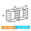 Étagère de boulanger murale en aluminium Express KitchQuip - H 18 po x l 40 po x P 13 po