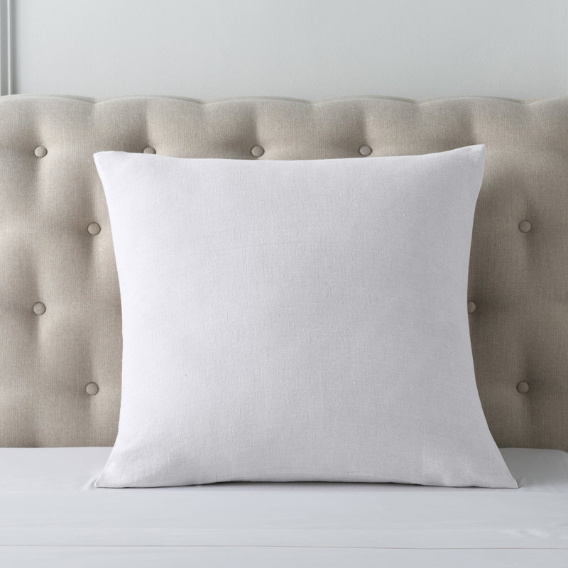 Stone Washed Linen Sham, King, White