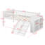 Twin Bed Frame With Storage Shelf, Wooden Bed Frame With Slide And Ladder-1040554659