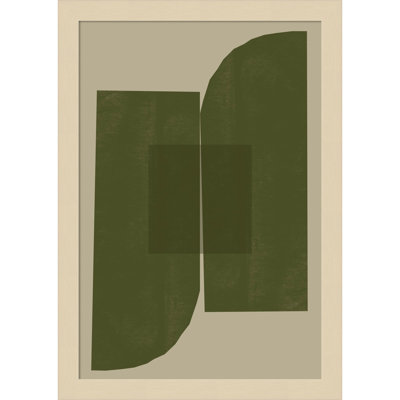 Percey Green Composition 2 by The MIUUS STUDIO Wood Framed Wall Art Print