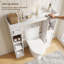 Solid Wood Freestanding Over the Toilet Storage