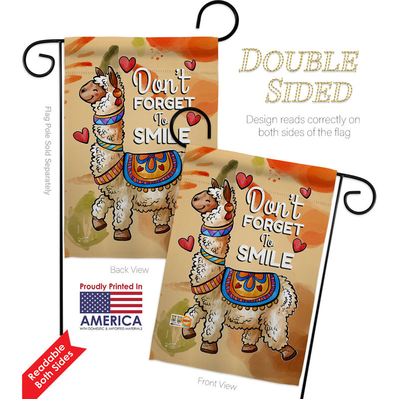 Double Sided 18.5 in. H x 13 in. W Polyester Garden flag