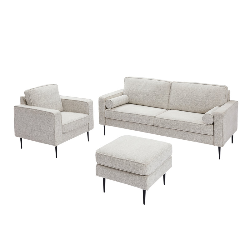 Canapé rembourré moderne avec surface en tissu / canapé Chesterfield