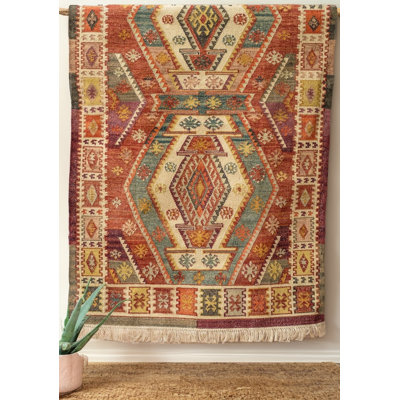 Hartsburg Geometric Hand Woven Indoor / Outdoor Area Rug