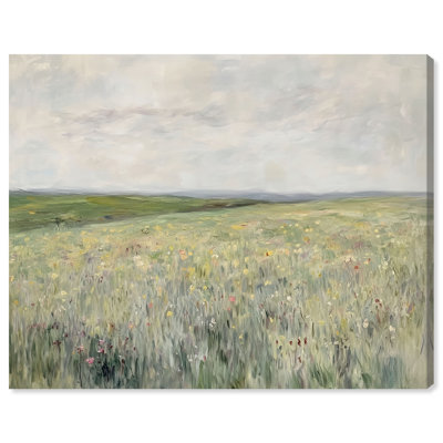 "Wildflower Haze II", reproduction d'art sur toile par Art Remedy, 36 x 30