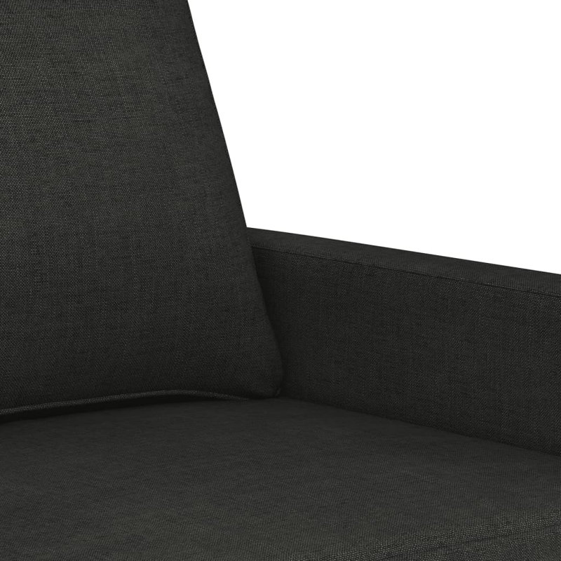 Canapé rembourré Adelys, 100 % polyester noir