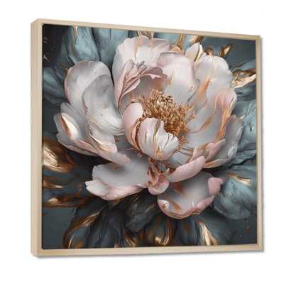 Pivoines roses et grises en fleurs I - impressions florales sur pivoines