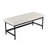 Bench in Black Metal and Faux Leather-283267863