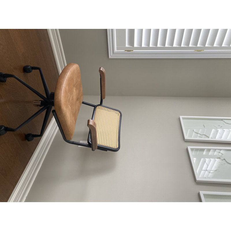 Chaise de bureau rembourrée en polyuréthane SEAT4U, Brun