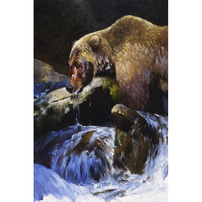 " Barehanded Fishing ", 36" H x 24" W x 1.25" D
