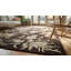 Tapis luxueux en laine noué à la main brun et or Elena 10 pi 0 po x 14 pi 0 po-131972255