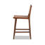 Tabouret de comptoir en cuir tissé 26 "avec dossier Andre