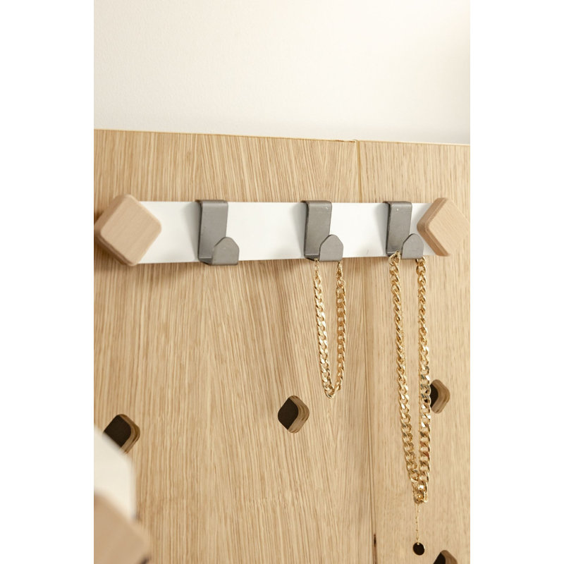 Bumpy Light Gray Pegboard Steel Rod - Size S - Pegboard Wall Organizer