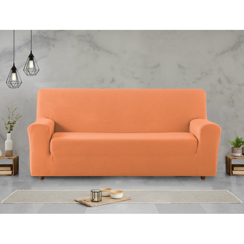 Rustica Sofa Slipcover, Set 3+1+1 Seats, Orange