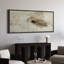«Neutral Abstract Brushstroke», art mural beige minimaliste et brun-115165357-115165358